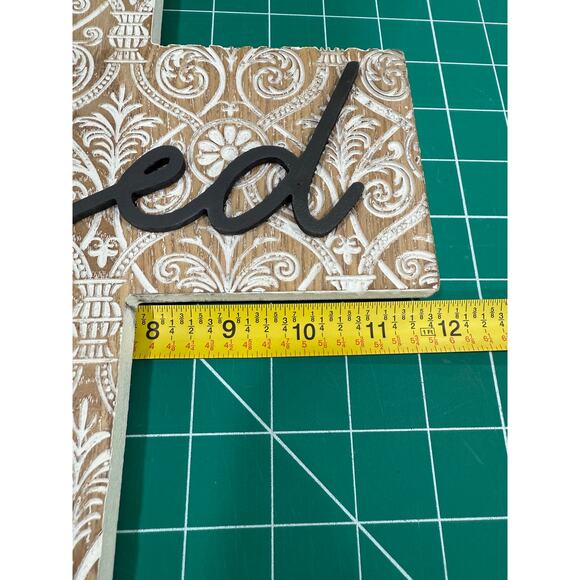 Blessed Wall Cross Farmhouse Christian Faith Shabby Chic Home Decor - Picture 5 of 9